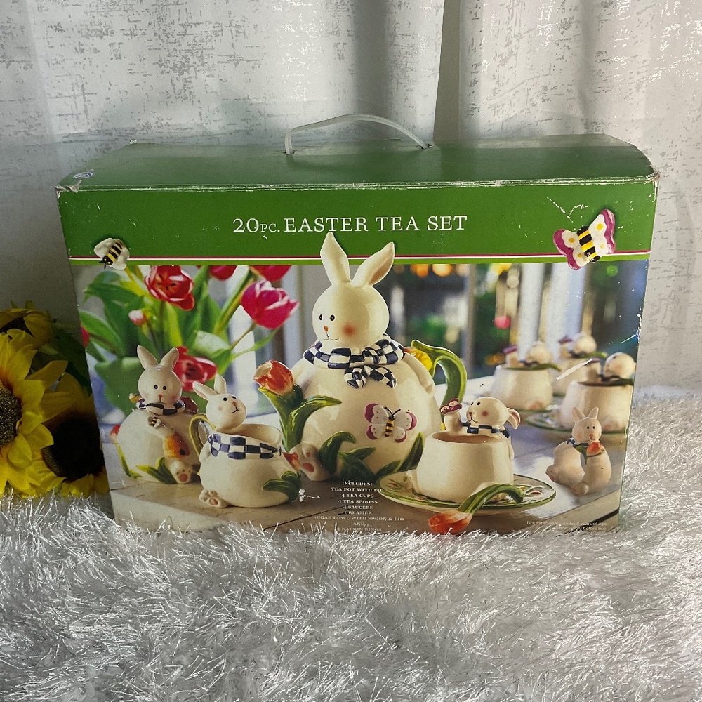 20 pc Easter Tea Set
